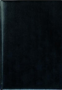 Vorderes Coverbild Zettler - Buchkalender 2025 schwarz, 14,5x21cm, Taschenkalender mit 336 Seiten im wattiertem Kunststoffeinband, 7 Tage auf 6 Seiten, Tages- und Wochenzählung und deutsches Kalendarium