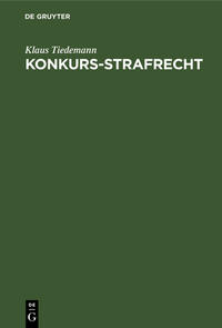 Vorderes Coverbild Konkurs-Strafrecht