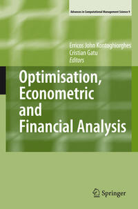 Vorderes Coverbild Optimisation, Econometric and Financial Analysis