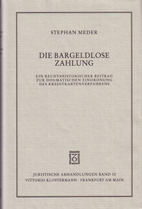 Vorderes Coverbild Die bargeldlose Zahlung