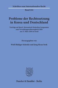 Vorderes Coverbild Probleme der Rechtssetzung in Korea und Deutschland.