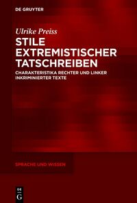 Vorderes Coverbild Stile extremistischer Tatschreiben