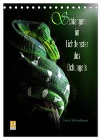 Vorderes Coverbild Schlangen im Lichtfenster des Dschungels (Tischkalender 2026 DIN A5 hoch), CALVENDO Monatskalender