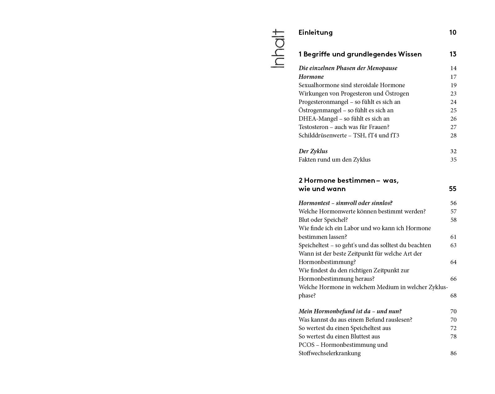 Beispielinhalt (Bild) Der Hormonwerte-Code