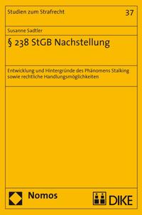 Vorderes Coverbild § 238 StGB Nachstellung