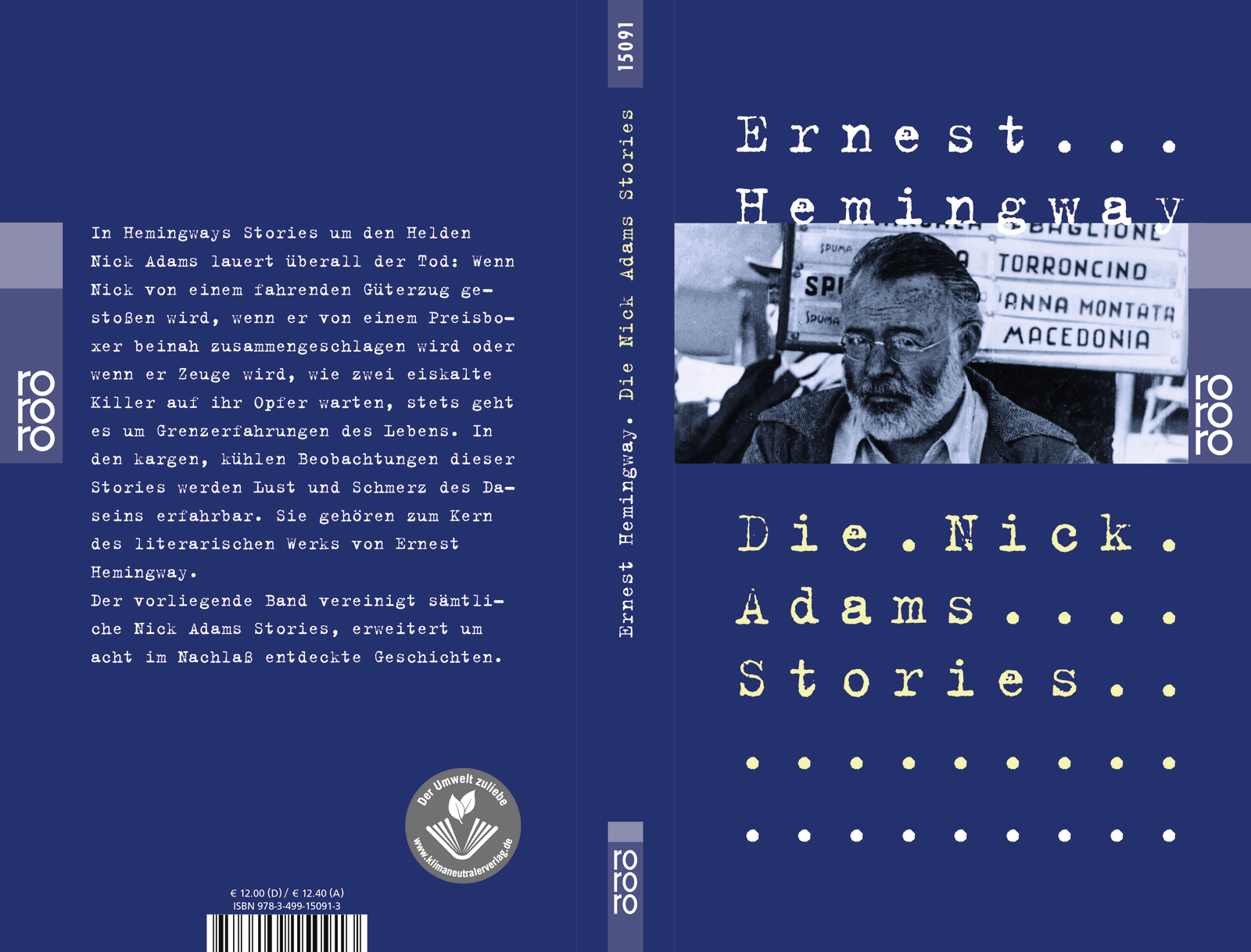 Rückseitencover Die Nick Adams Stories