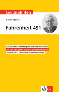 Vorderes Coverbild Klett Lektürehilfen Ray Bradbury, Fahrenheit 451