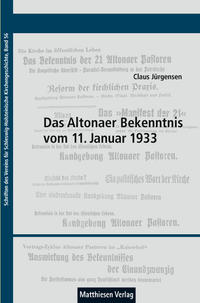 Vorderes Coverbild Das Altonaer Bekenntnis vom 11. Januar 1933