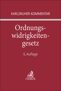 Vorderes Coverbild Karlsruher Kommentar zum Gesetz über Ordnungswidrigkeiten. OWiG