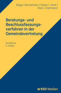 Vorderes Coverbild Beratungs- und Beschlussfassungsverfahren in der Gemeindevertretung
