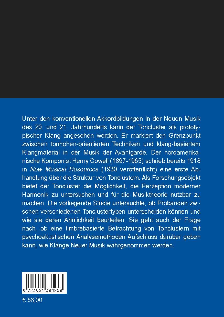 Rückseitencover Die Ähnlichkeit von Tonclustern