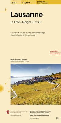 Vorderes Coverbild 261T Lausanne Wanderkarte