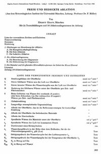 Vorderes Coverbild Freie und Bedeckte Ablation
