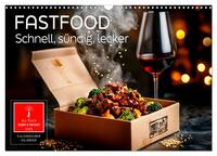 Vorderes Coverbild Fastfood - schnell, sündig, lecker (Wandkalender 2025 DIN A3 quer), CALVENDO Monatskalender