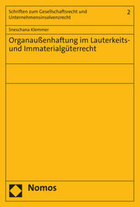 Vorderes Coverbild Organaußenhaftung im Lauterkeits- und Immaterialgüterrecht
