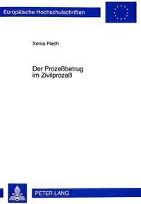 Vorderes Coverbild Der Prozeßbetrug im Zivilprozeß