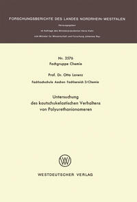 Vorderes Coverbild Untersuchung des kautschukelastischen Verhaltens von Polyurethanionomeren