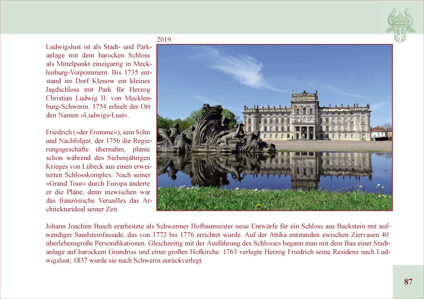Beispielinhalt (Bild) Gutshäuser und Schlösser in Mecklenburg, Band 1