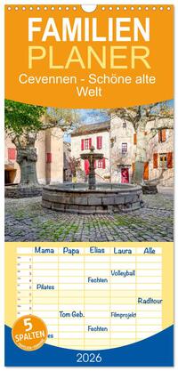 Vorderes Coverbild Familienplaner 2026 - Cevennen - Schöne alte Welt mit 5 Spalten (Wandkalender, 21 x 45 cm) CALVENDO