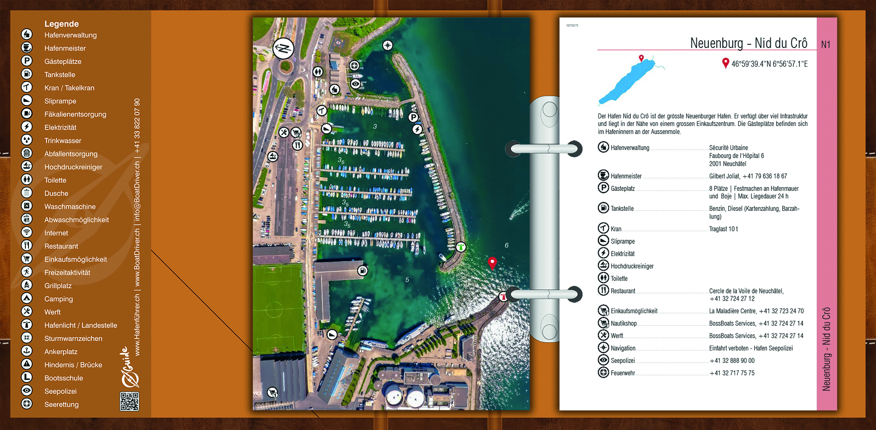 Beispielinhalt (Bild) BoatDriver-Guide 1 - Bielersee, Neuenburgersee, Murtensee, Aare bis Solothurn