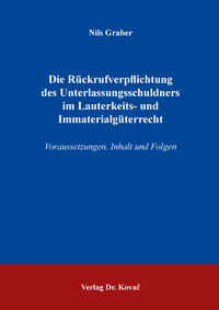 Vorderes Coverbild Die Rückrufverpflichtung des Unterlassungsschuldners im Lauterkeits- und Immaterialgüterrecht