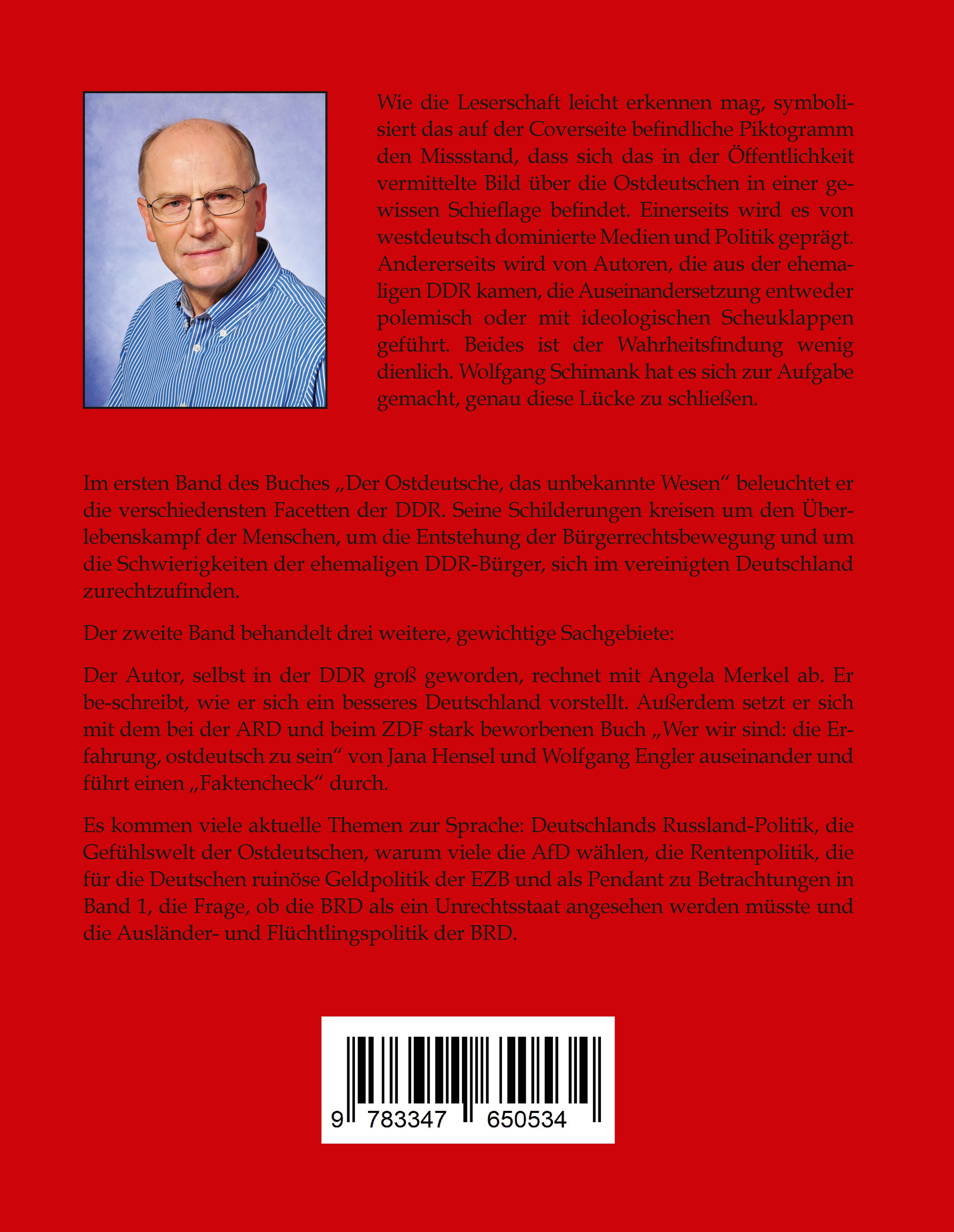 Rückseitencover Der Ostdeutsche, das unbekannte Wesen