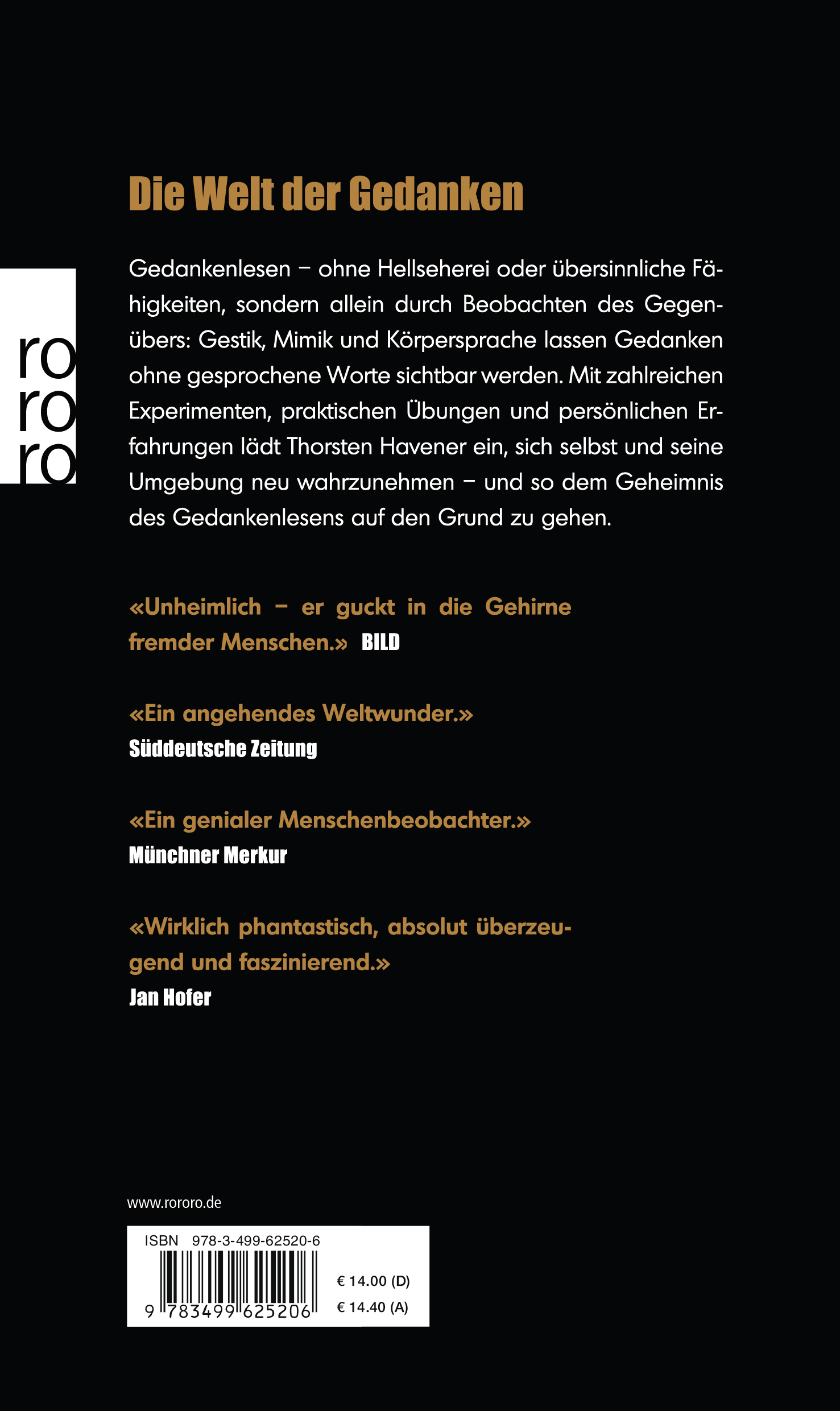 Rückseitencover Ich weiß, was du denkst