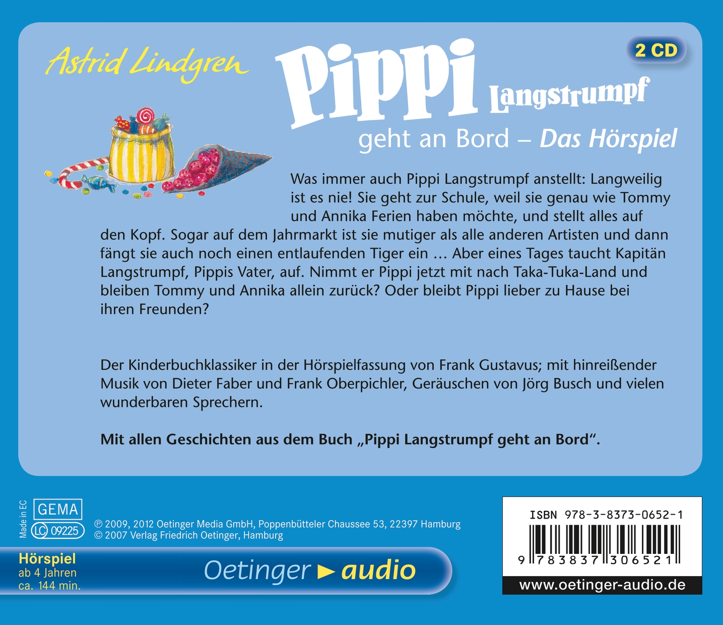 Rückseitencover Pippi Langstrumpf 2. Pippi Langstrumpf geht an Bord