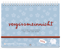 Vorderes Coverbild vergissmeinnicht 2026 - Der Familienkalender für Hand und Wand