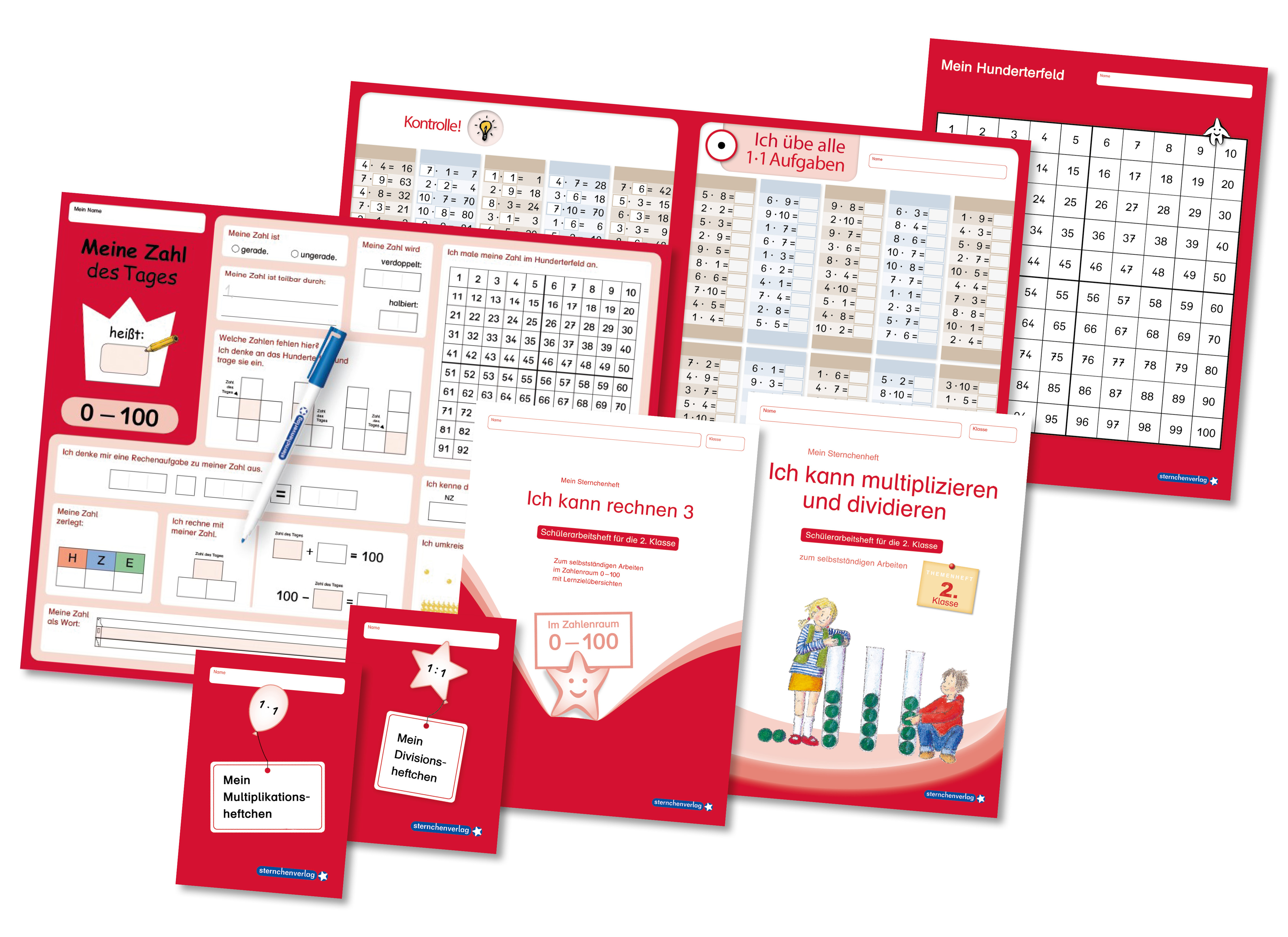 Beispielinhalt (Bild) Meine Lernbox 2 - Mathematik - Fit für das 2. Schuljahr