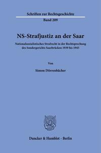 Vorderes Coverbild NS-Strafjustiz an der Saar.