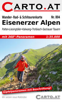 Vorderes Coverbild Wander- Rad- & Schitourenkarte 804 Eisenerzer Alpen