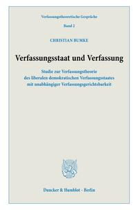 Vorderes Coverbild Verfassungsstaat und Verfassung.