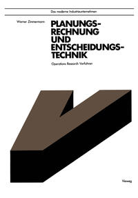 Vorderes Coverbild Planungsrechnung und Entscheidungstechnik