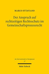 Vorderes Coverbild Der Anspruch auf rechtzeitigen Rechtsschutz im Gemeinschaftsprozessrecht