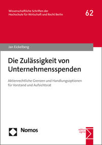 Vorderes Coverbild Die Zulässigkeit von Unternehmensspenden