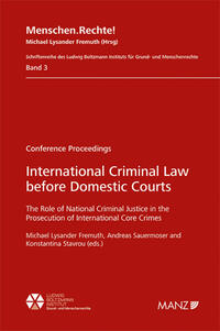 Vorderes Coverbild International Criminal Law before Domestic Courts