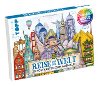Vorderes Coverbild Colorful World Weltreise - Der Postkartenblock