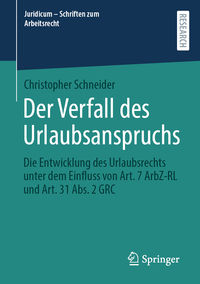 Vorderes Coverbild Der Verfall des Urlaubsanspruchs