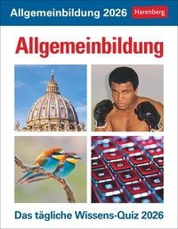 Vorderes Coverbild Allgemeinbildung Tagesabreißkalender 2026 - Das tägliche Wissens-Quiz