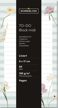 Vorderes Coverbild To-do Block midi Bloom