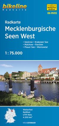 Vorderes Coverbild Radkarte Mecklenburgische Seen West (RK-MV05)