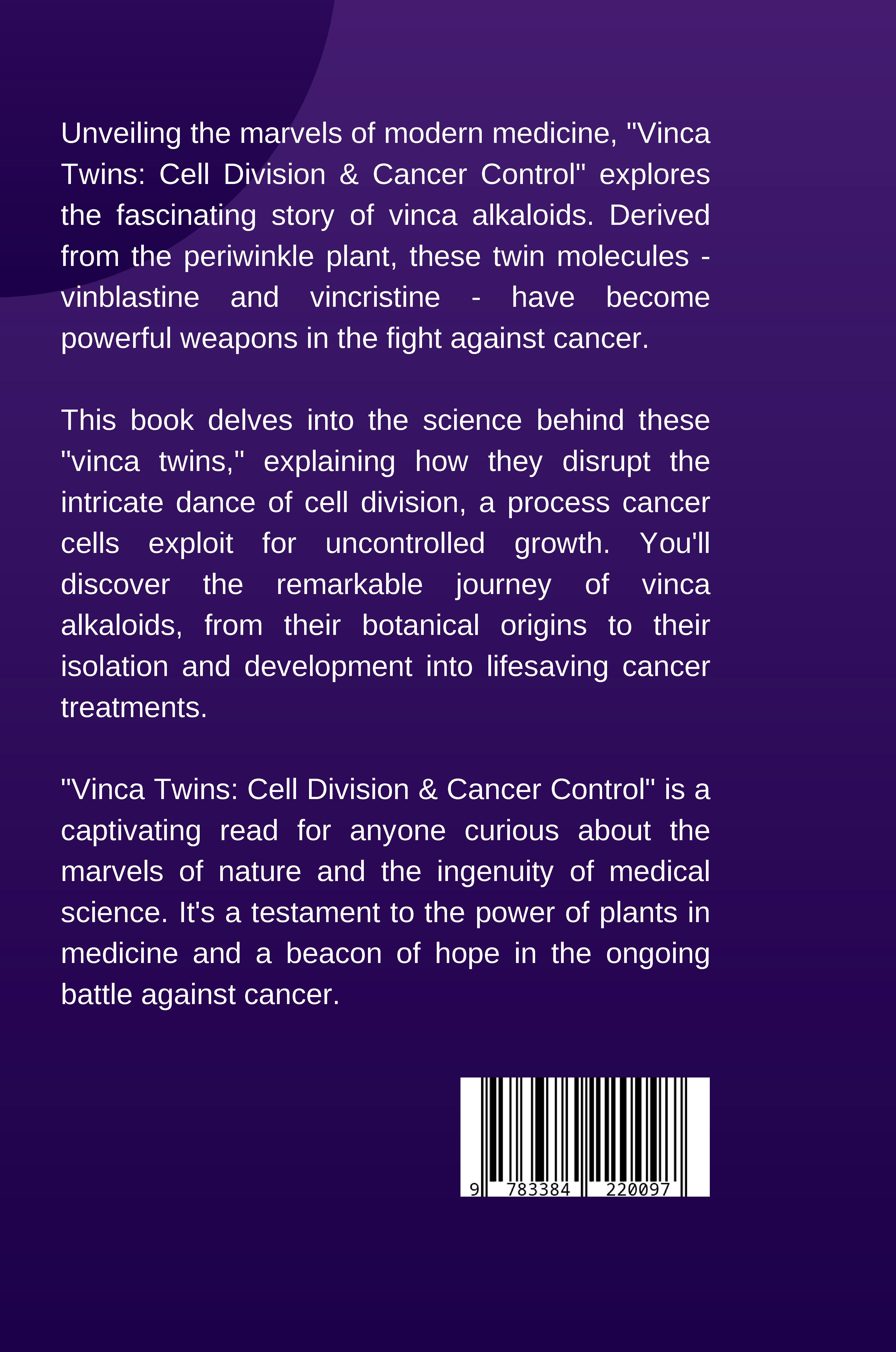 Rückseitencover Vinca Twins: Cell Division & Cancer Control