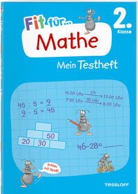 Vorderes Coverbild Fit für Mathe 2. Klasse. Mein Testheft