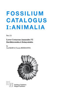 Vorderes Coverbild Fossilium Catalogus Animalia Pars 151