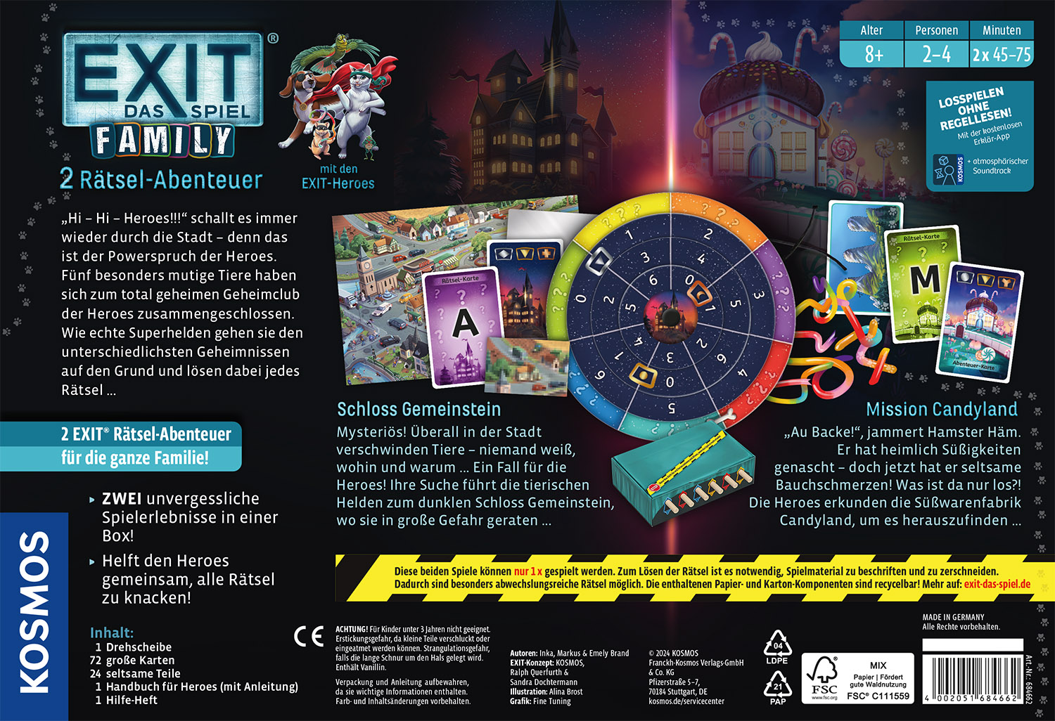 Rückseitencover EXIT® Family Schloss Gemeinstein / Candyland