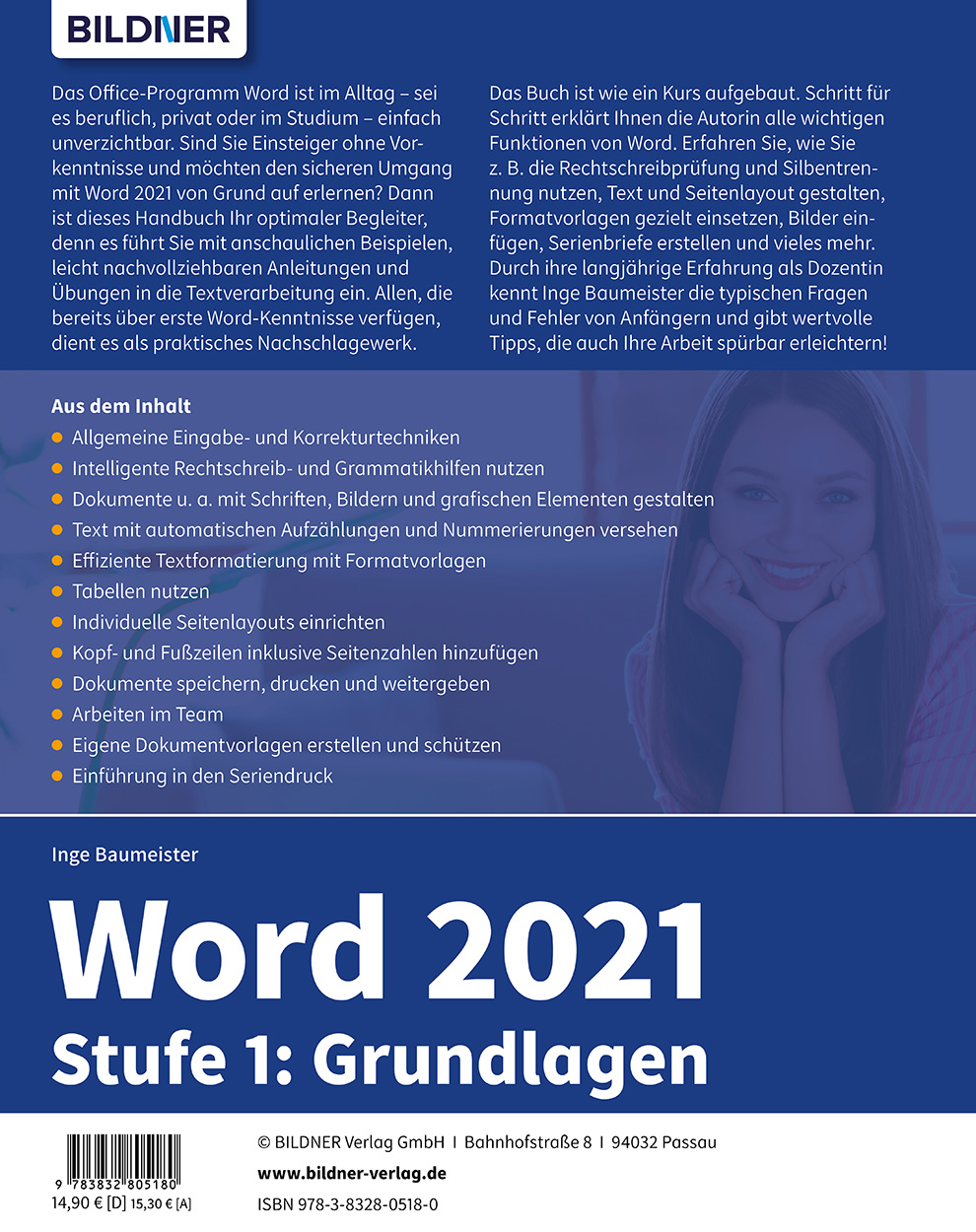 Rückseitencover Word 2021 - Stufe 1: Grundlagen