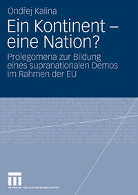Vorderes Coverbild Ein Kontinent - eine Nation?