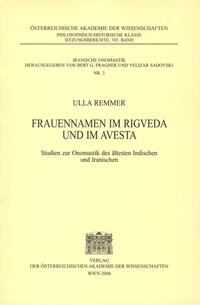 Vorderes Coverbild Frauennamen im Rigveda und im Avesta