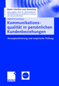 Vorderes Coverbild Kommunikationsqualität in persönlichen Kundenbeziehungen